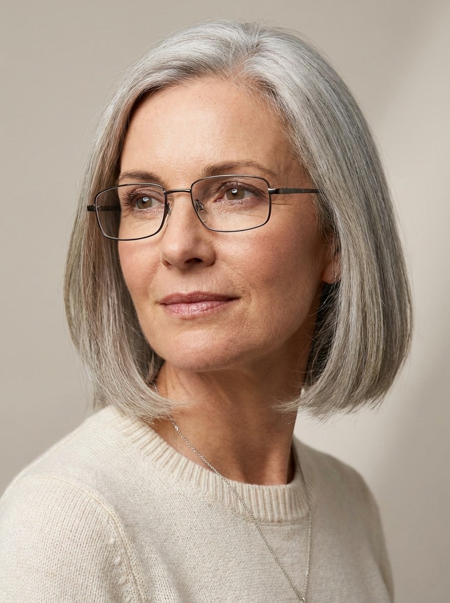 Model wearing Nigel glasses