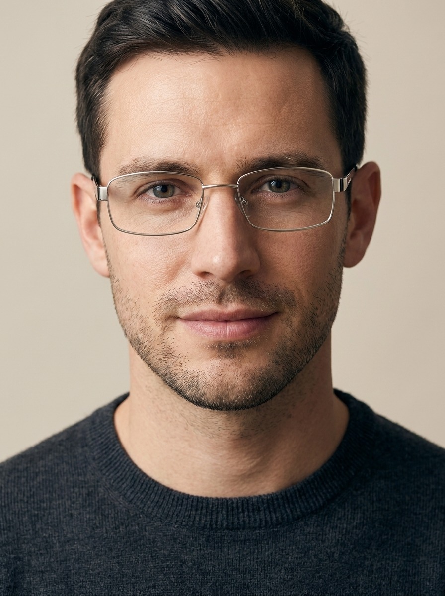 Model wearing Nixon glasses
