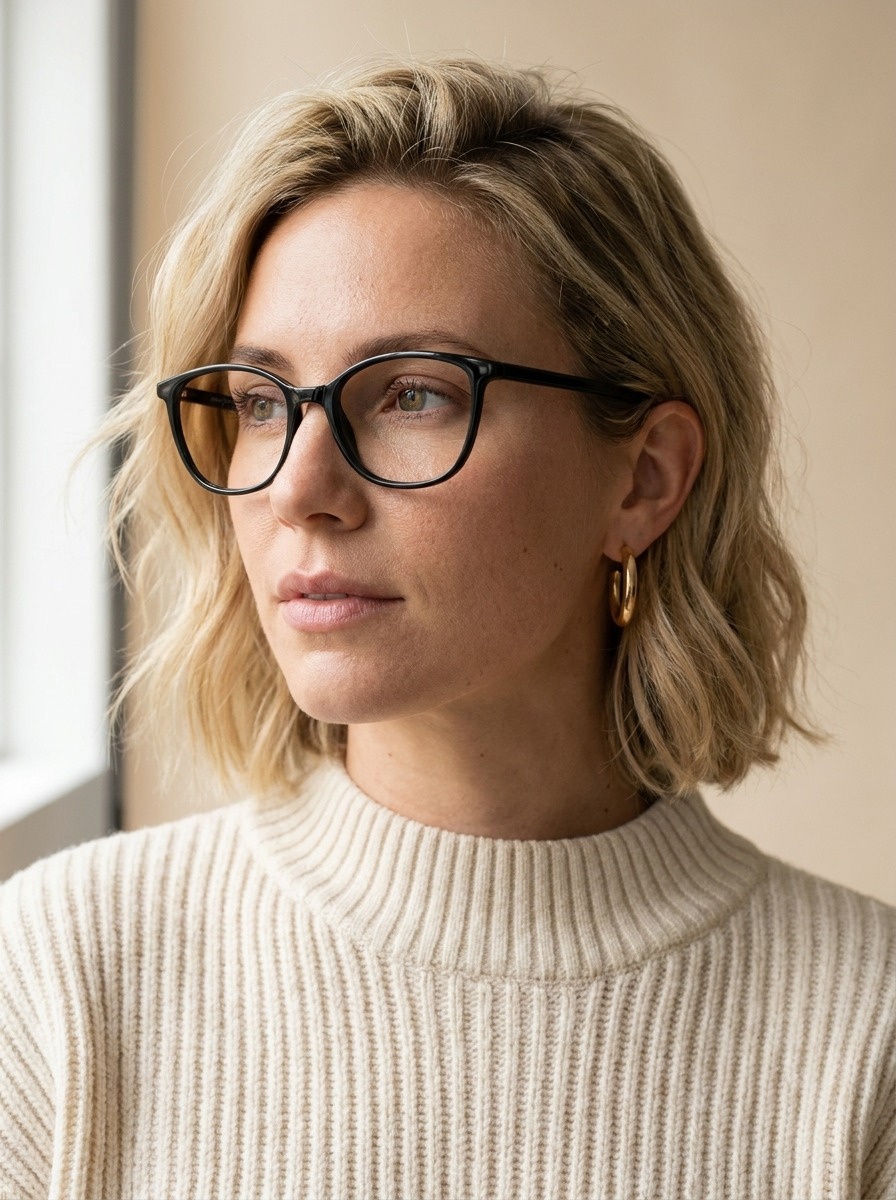 Model wearing Ocean glasses