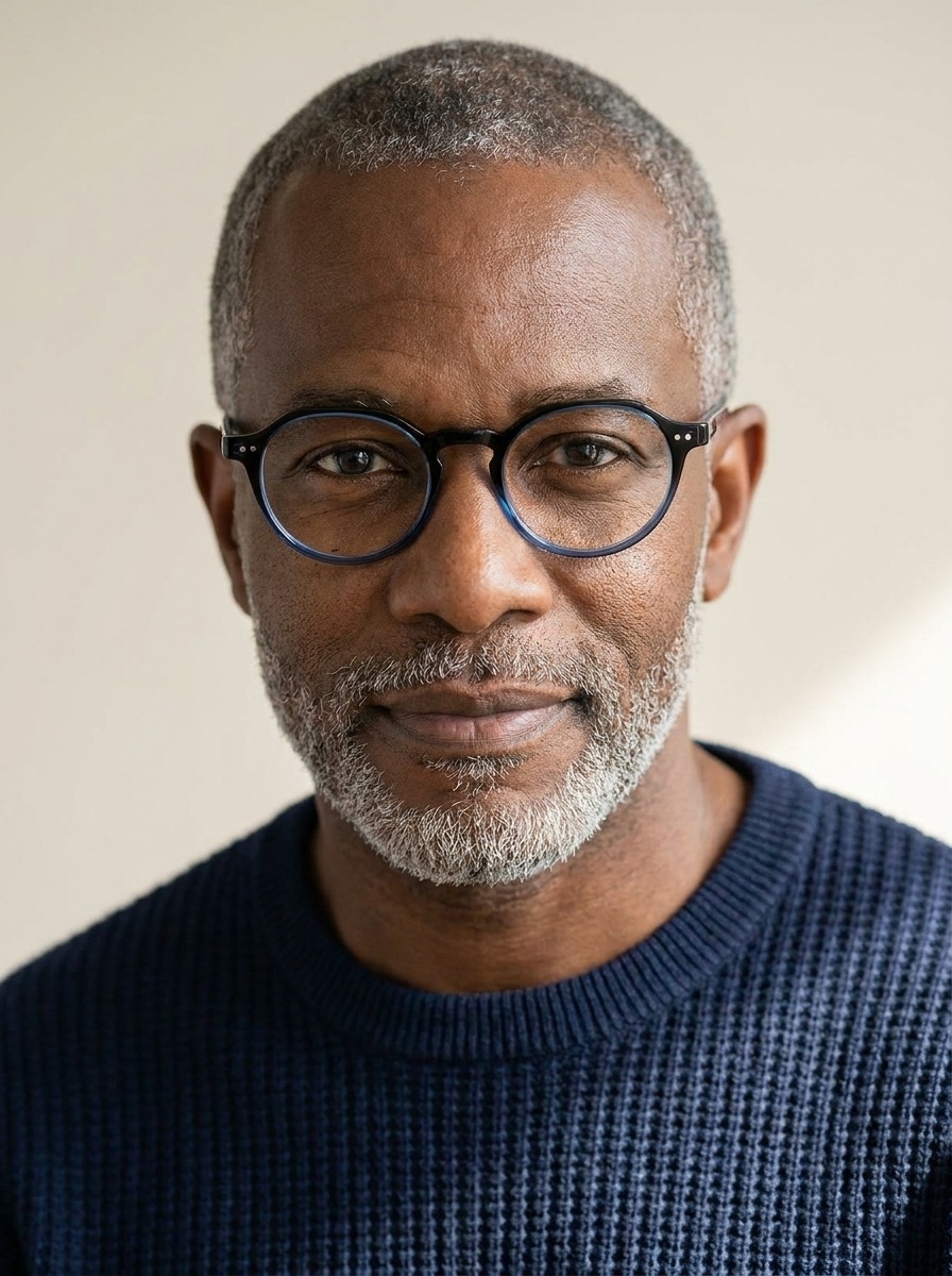 Model wearing Odette glasses