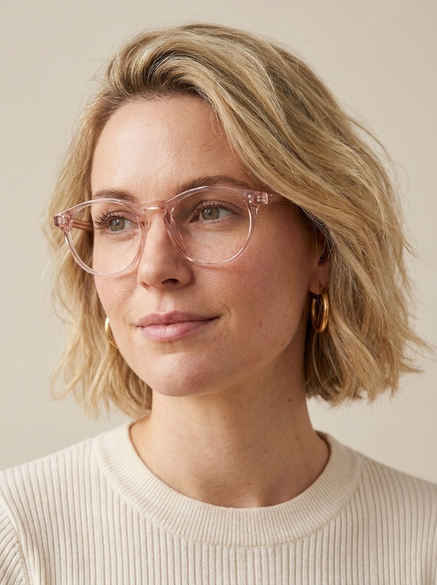 Model wearing Opal glasses