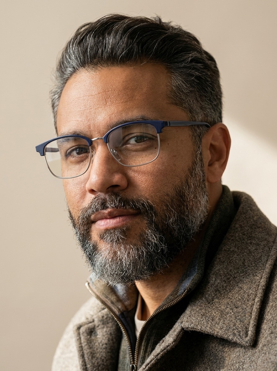 Model wearing Parker glasses