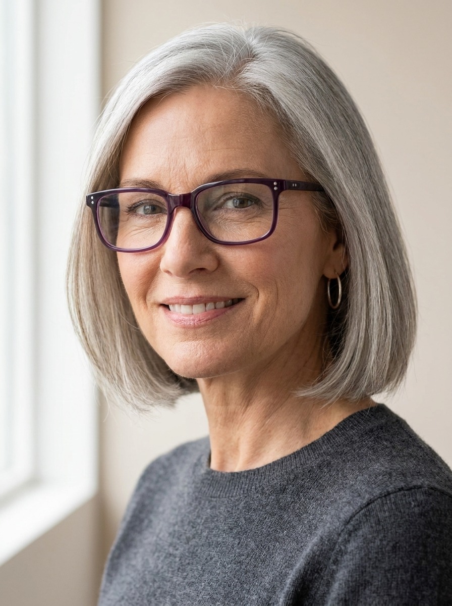 Woman wearing Paxton glasses