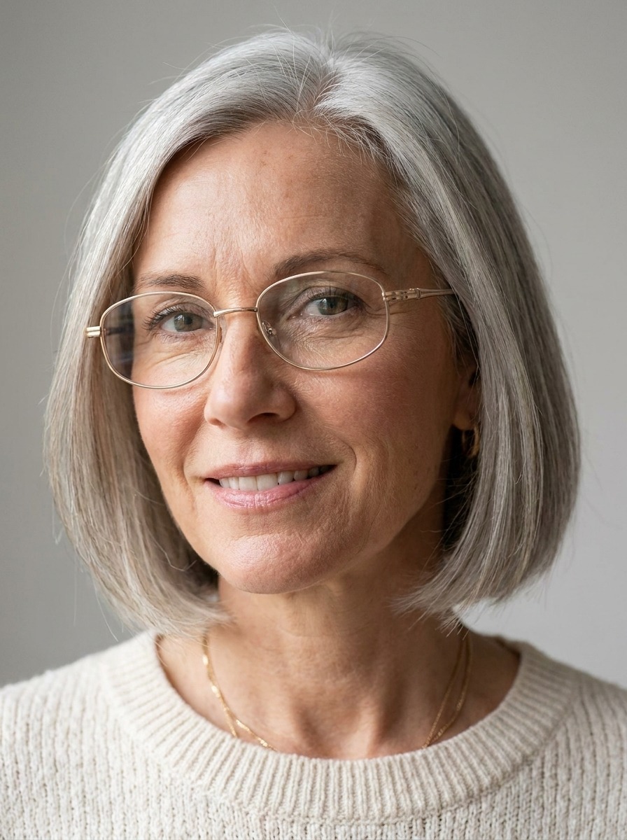 Model wearing Shirley glasses