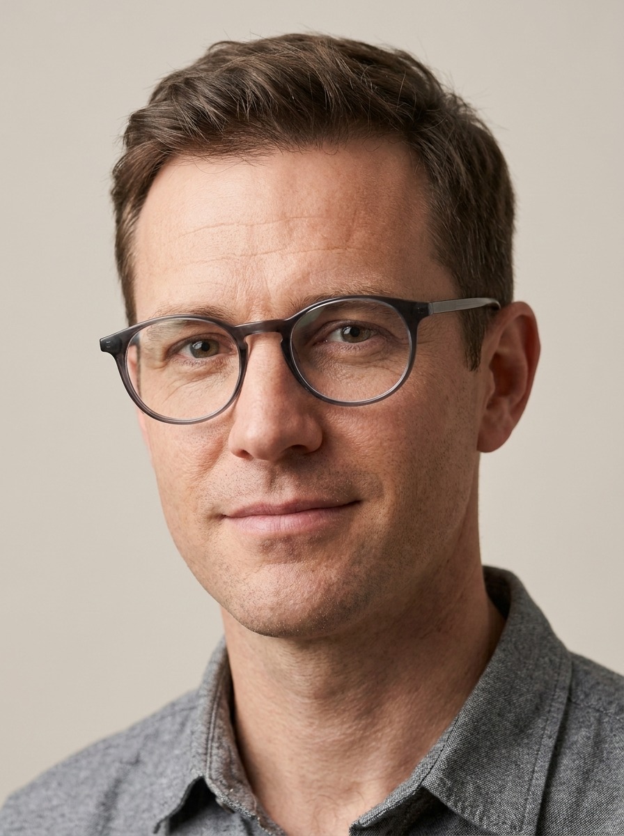 Model wearing Sid glasses