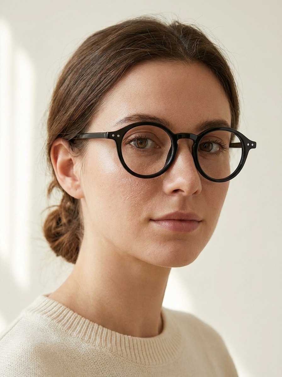 Model wearing Stevie glasses