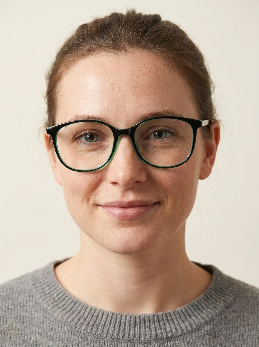 Model wearing Tessa glasses
