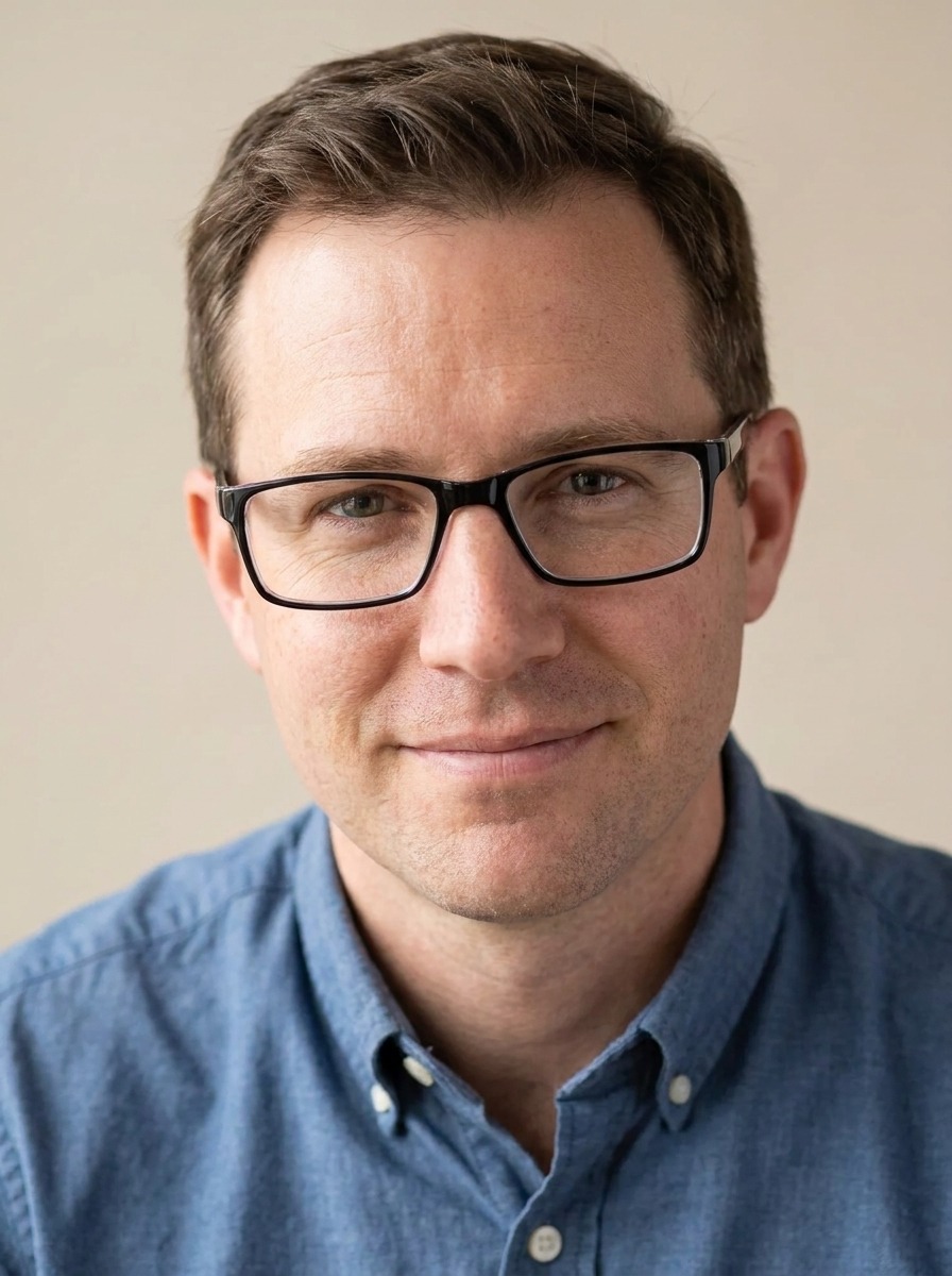 Man wearing Theodore glasses