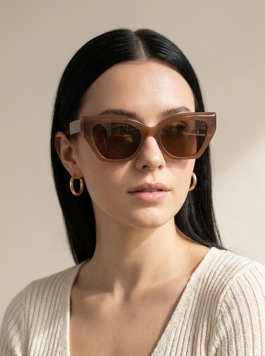 Model wearing Anais glasses