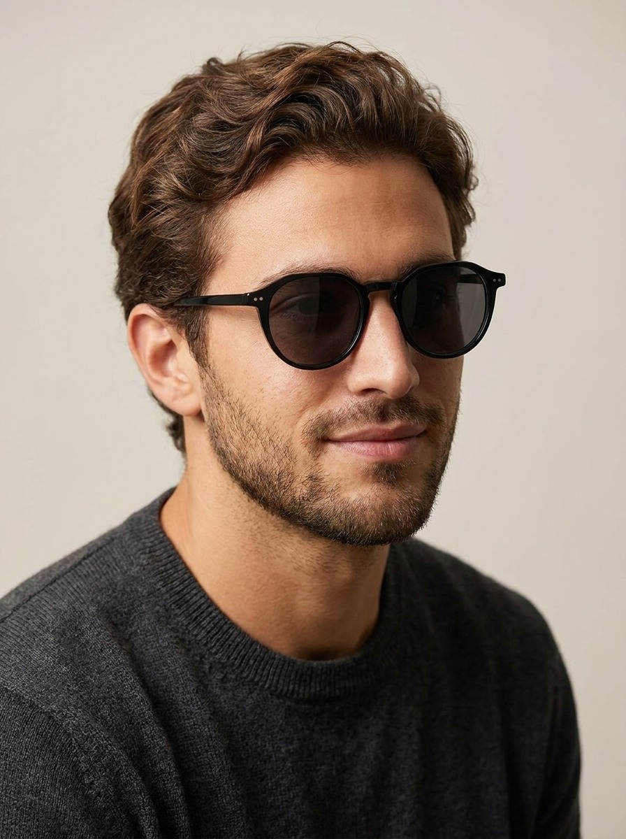 Man wearing Ed-sun glasses