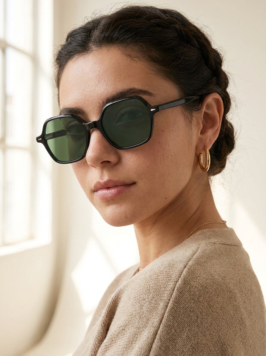 Model wearing Peggy-sun glasses