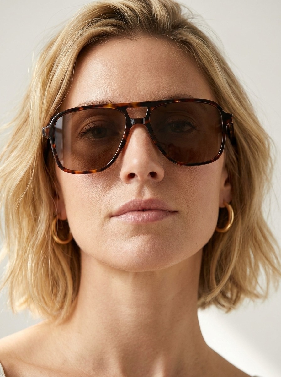 Model wearing Roman-sun glasses