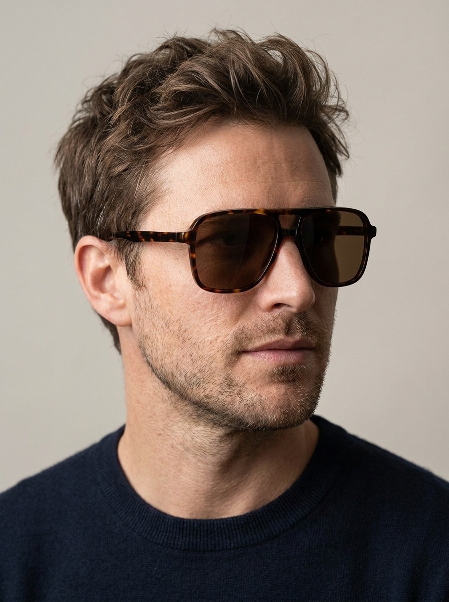 Man wearing Roman-sun glasses