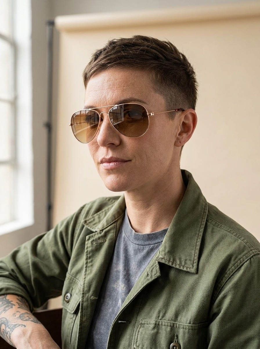 Woman wearing Sero glasses