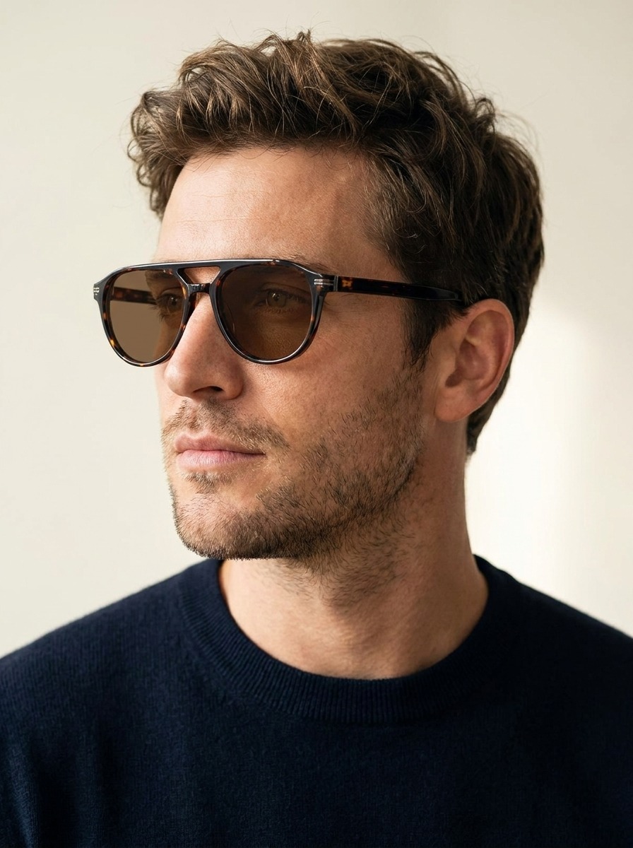 Model wearing Vesper-sun glasses