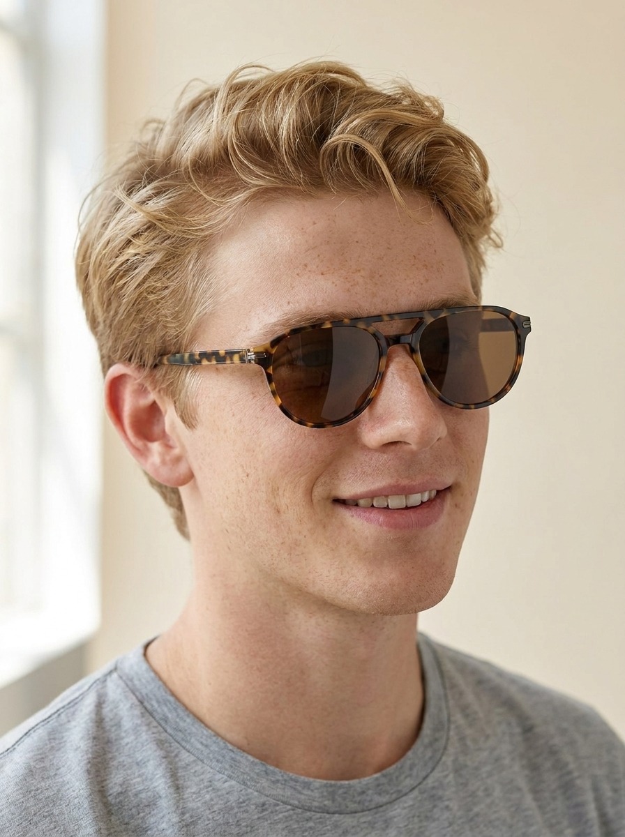 Man wearing Vesper-sun glasses