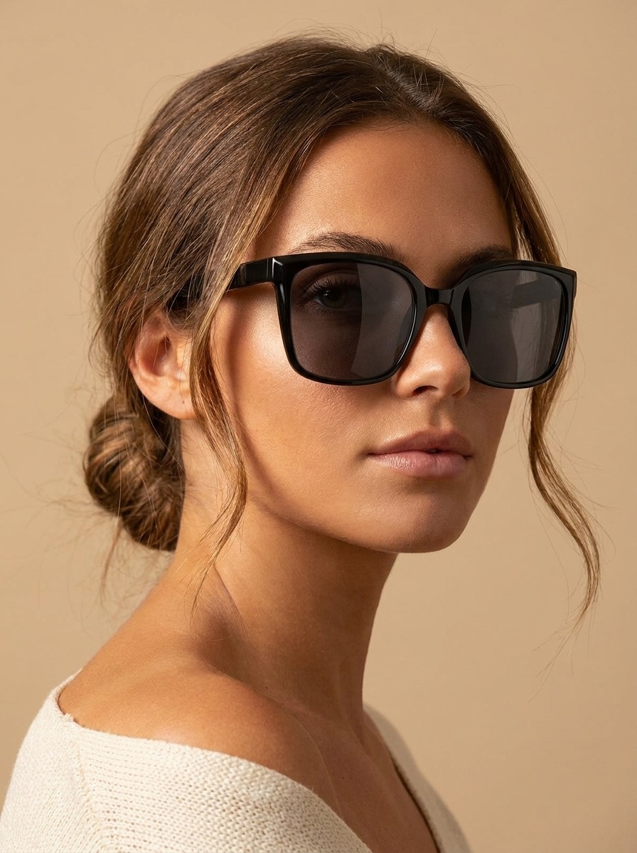 Model wearing Millie-sun glasses