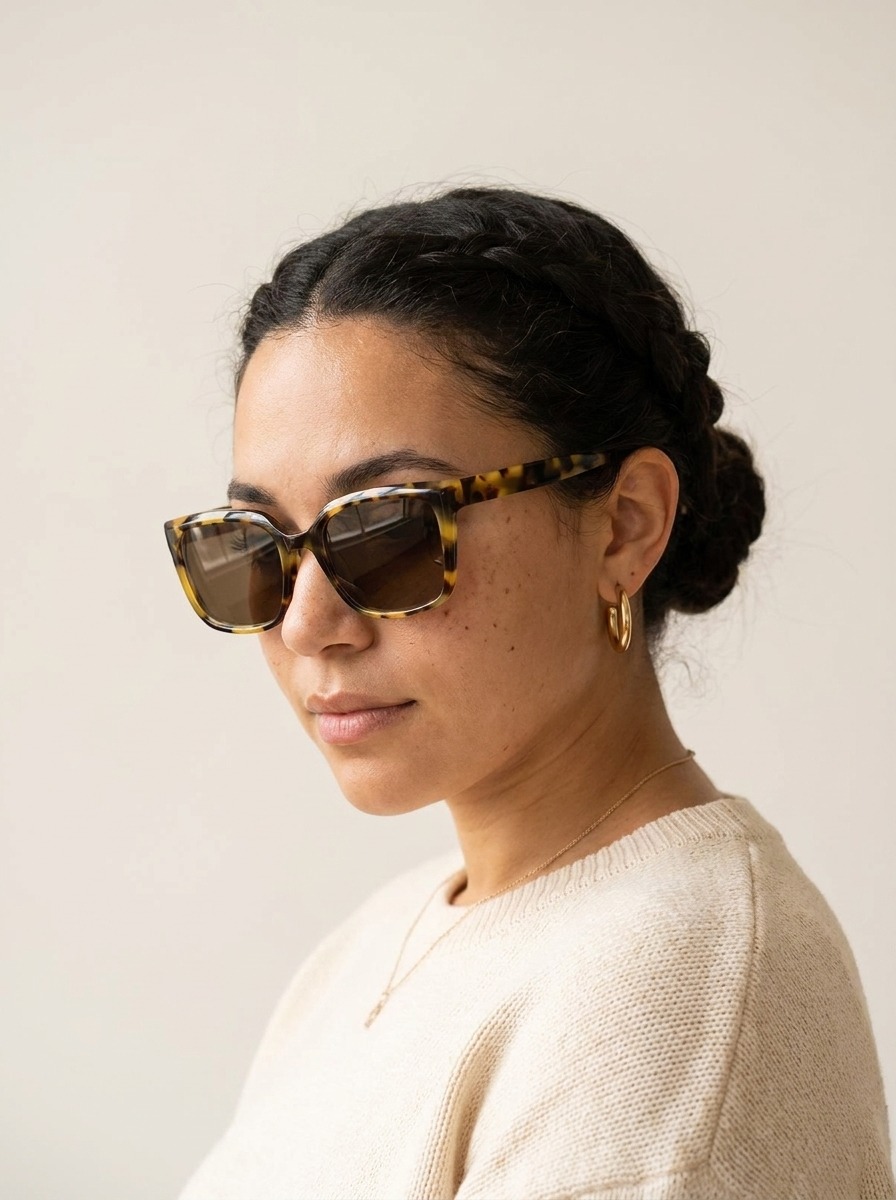 Model wearing Millie-sun glasses