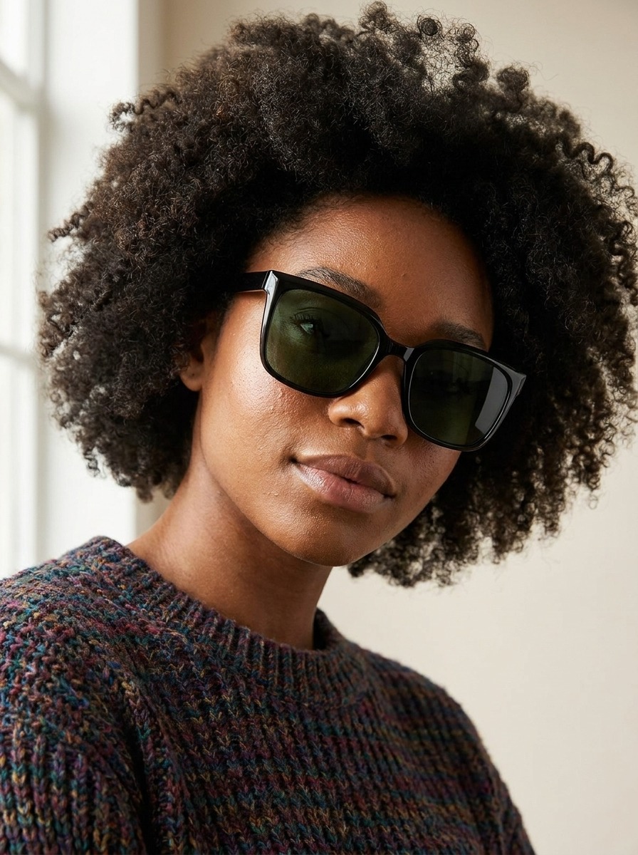 Woman wearing Millie-sun glasses