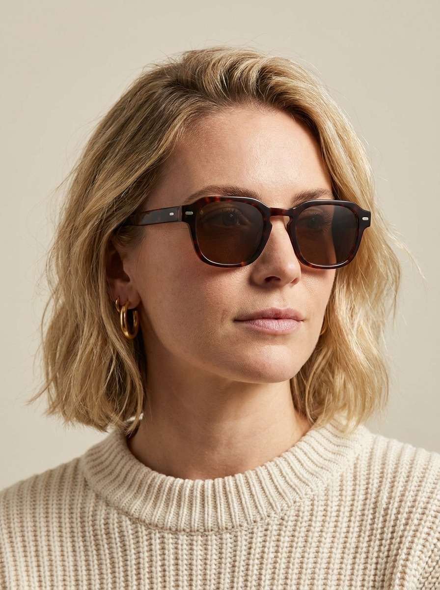 Model wearing Charlie-sun glasses