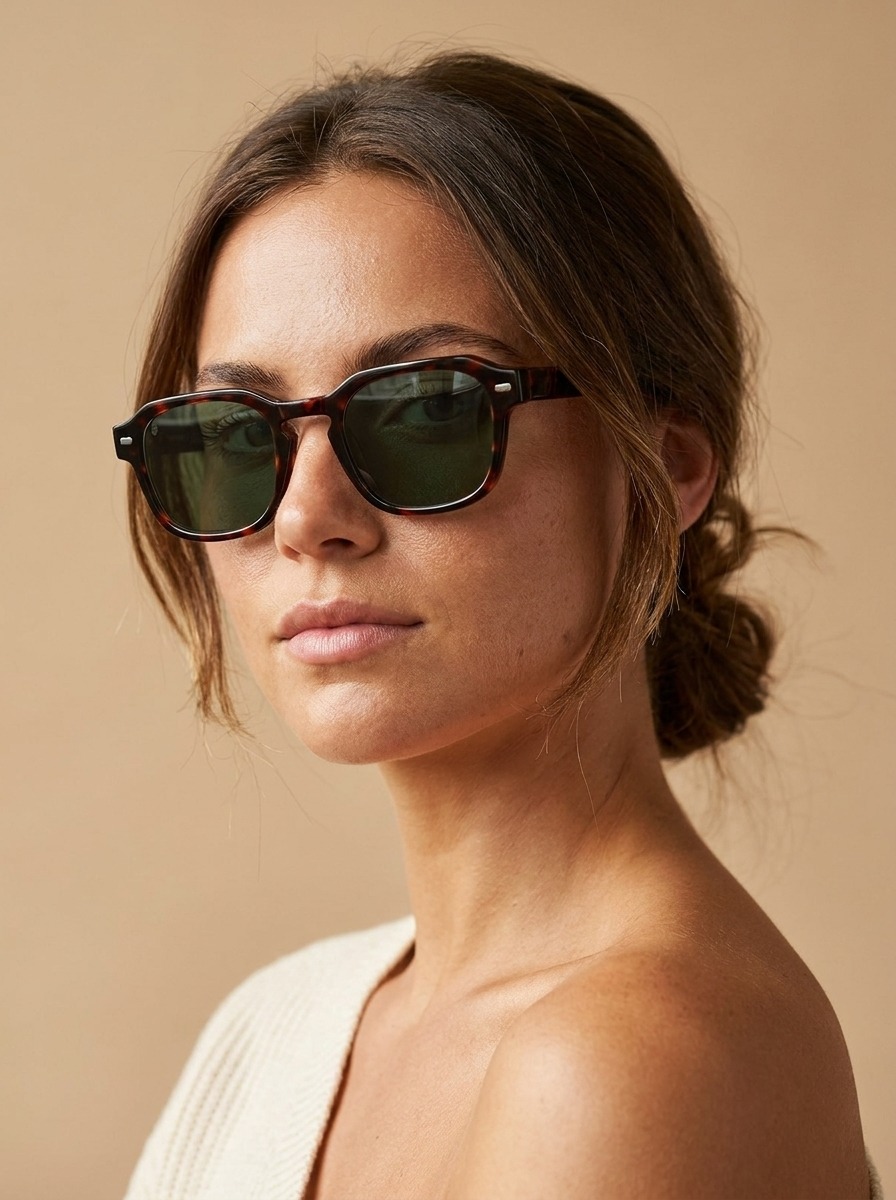 Model wearing Charlie-sun glasses