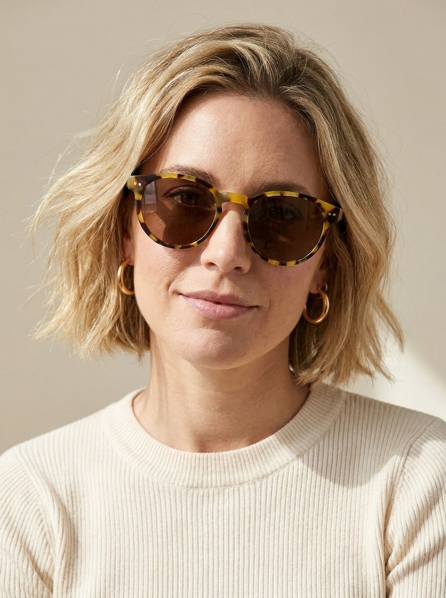 Model wearing Harry-sun glasses