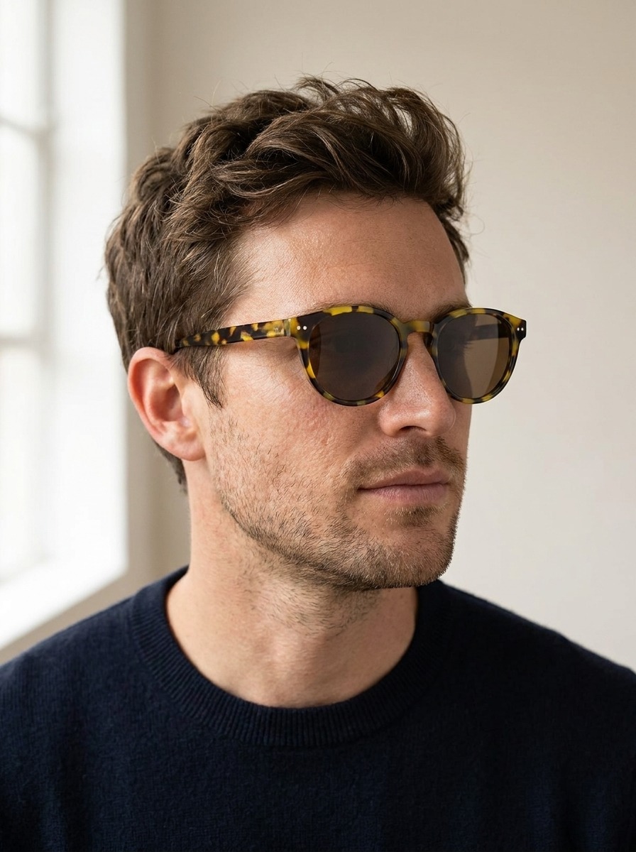 Man wearing Harry-sun glasses