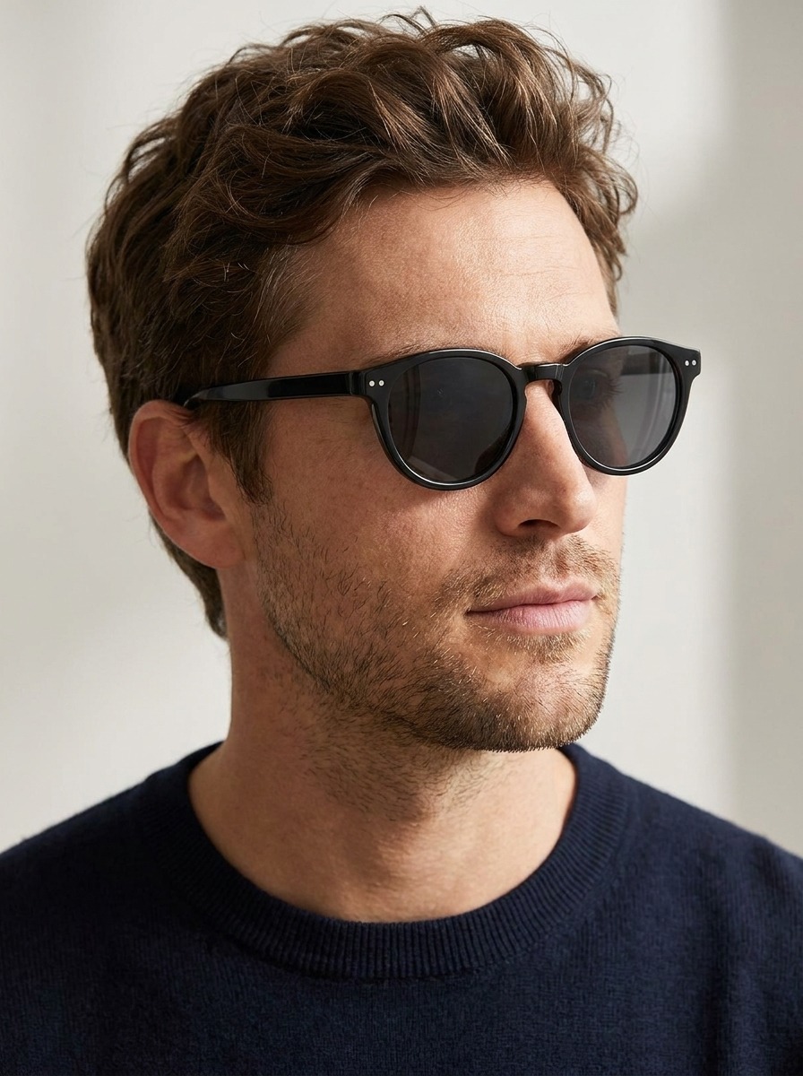 Man wearing Harry-sun glasses