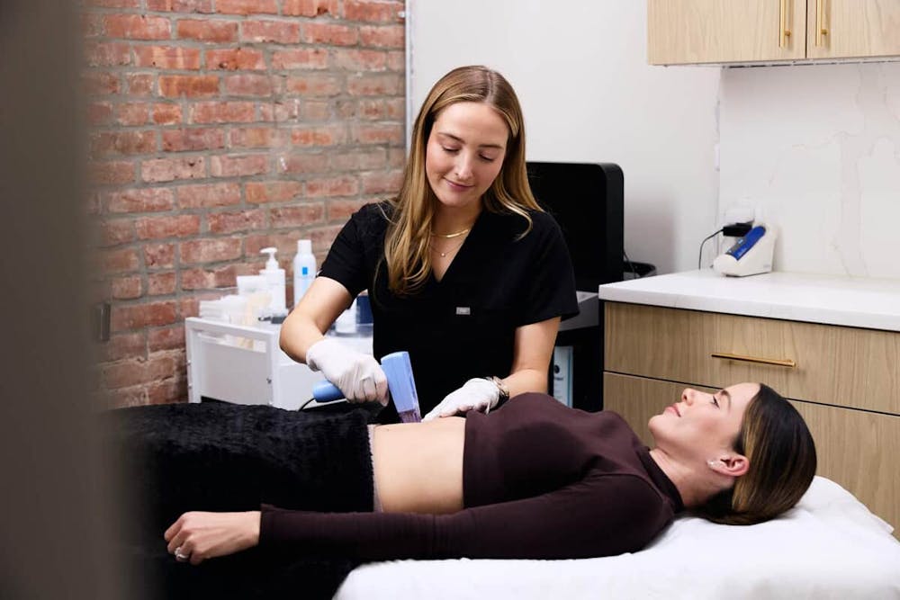 woman undergoing morpheus8 body procedure