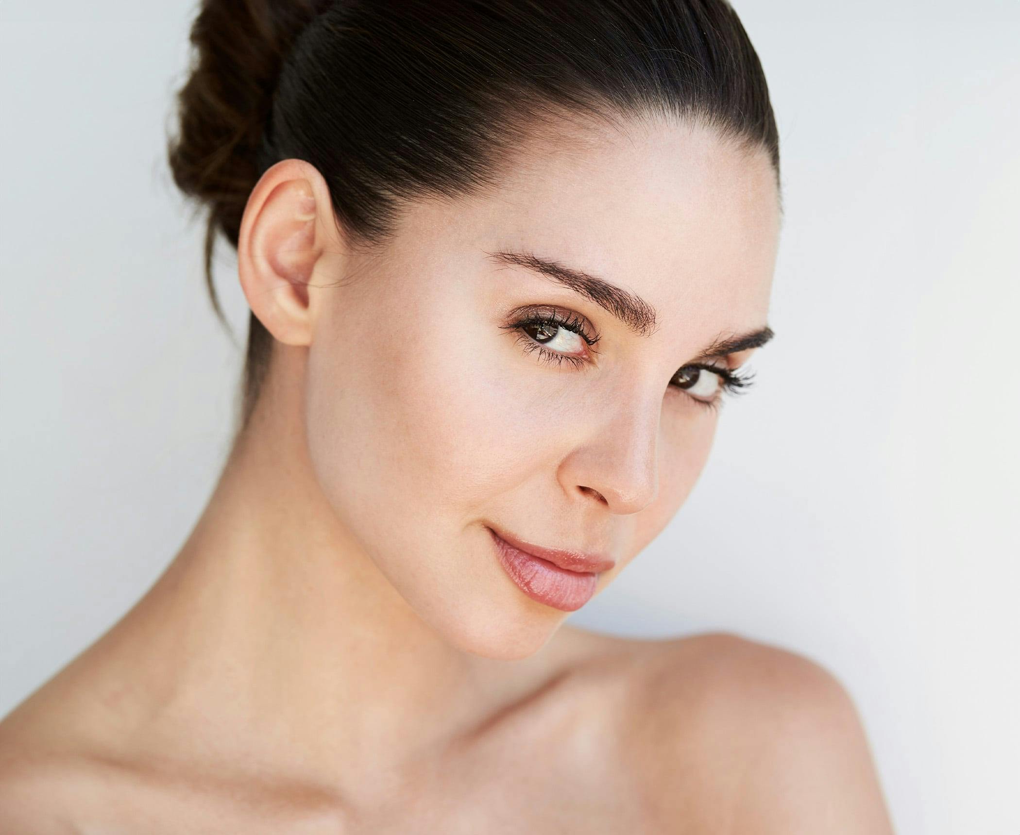 woman smirking