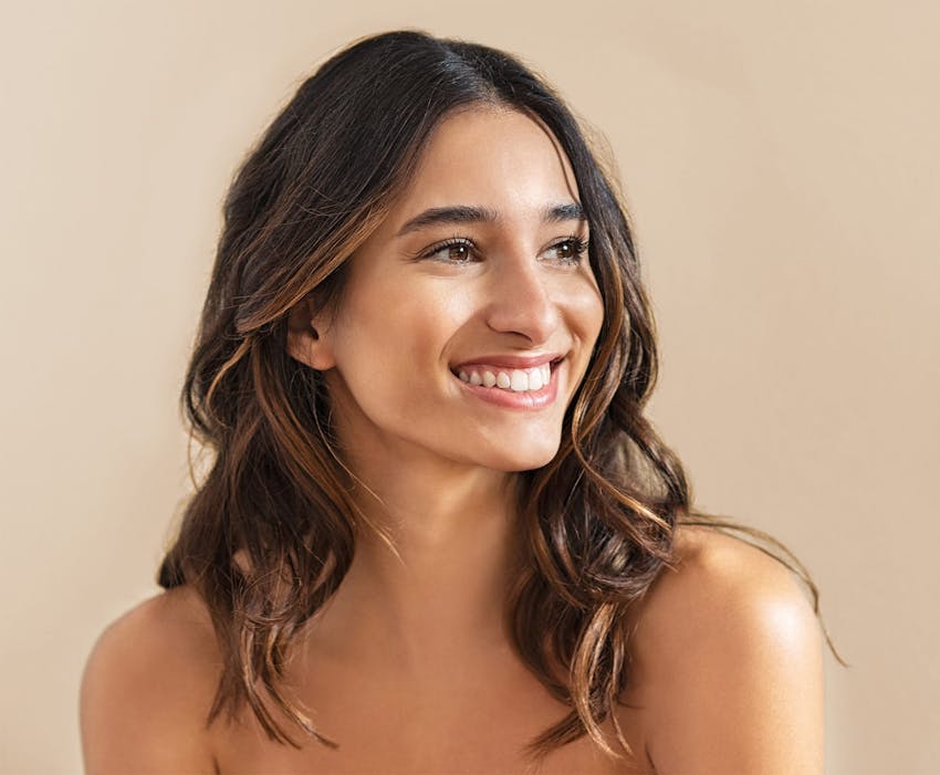 woman smiling