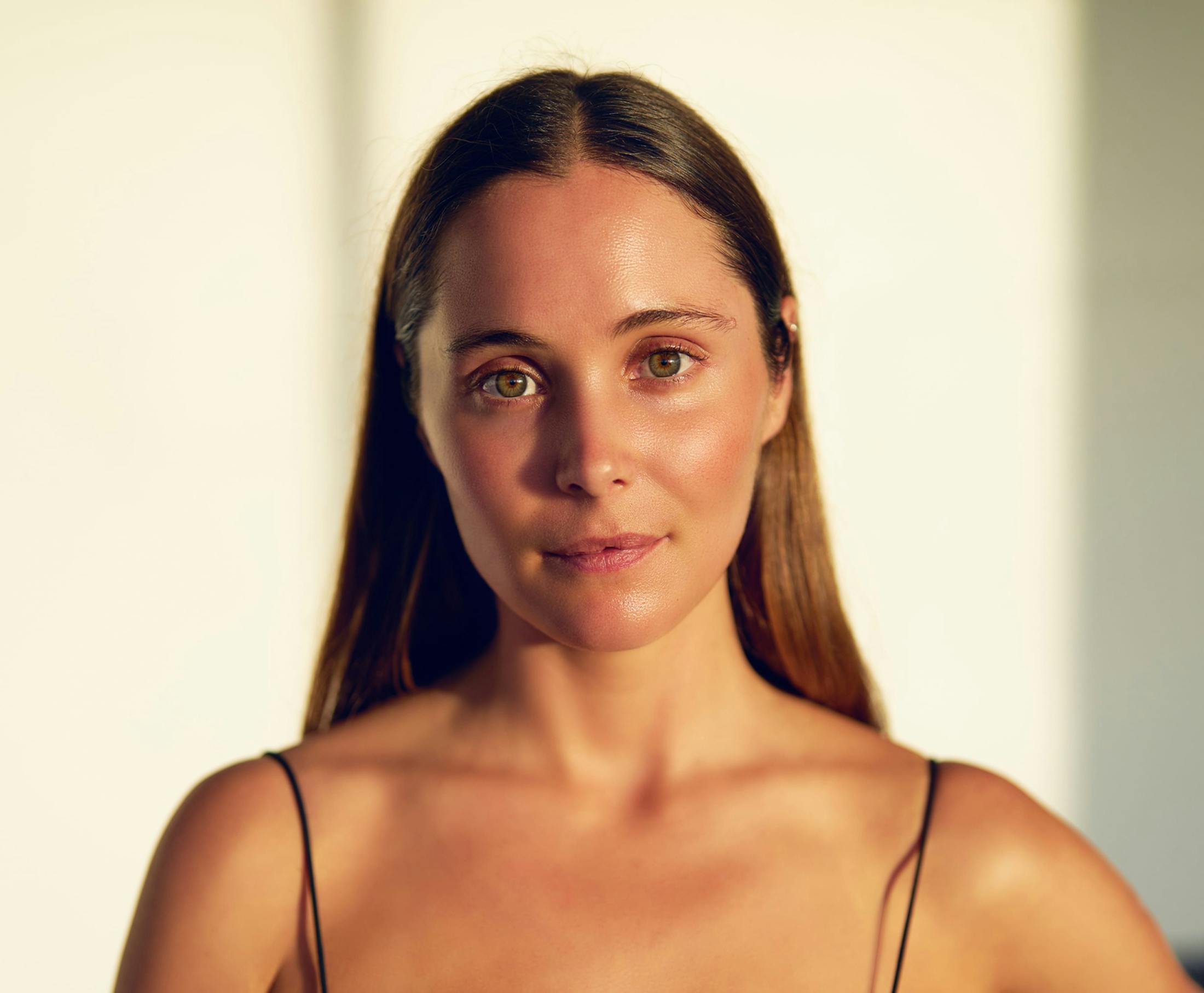 woman staring into the camera