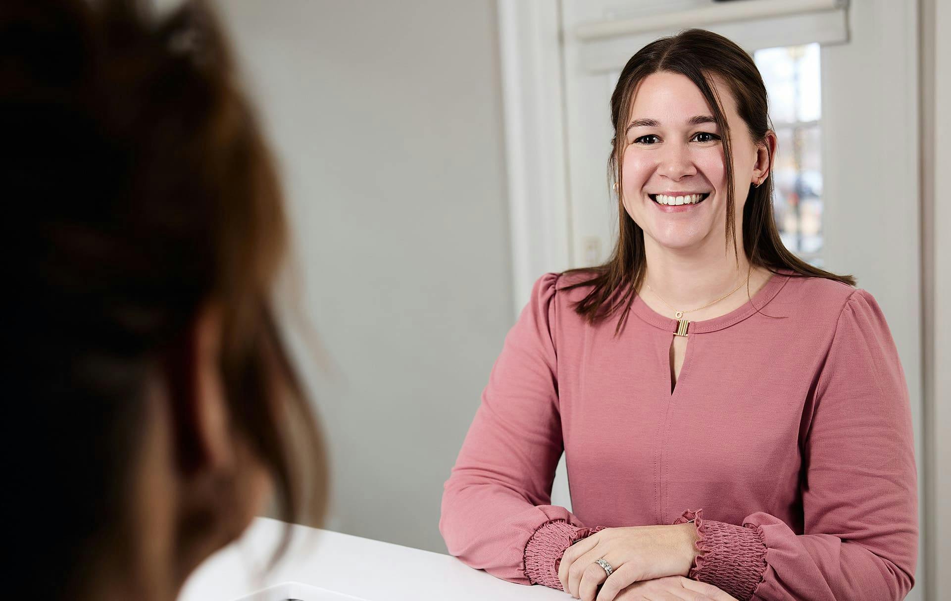 Woman smiling