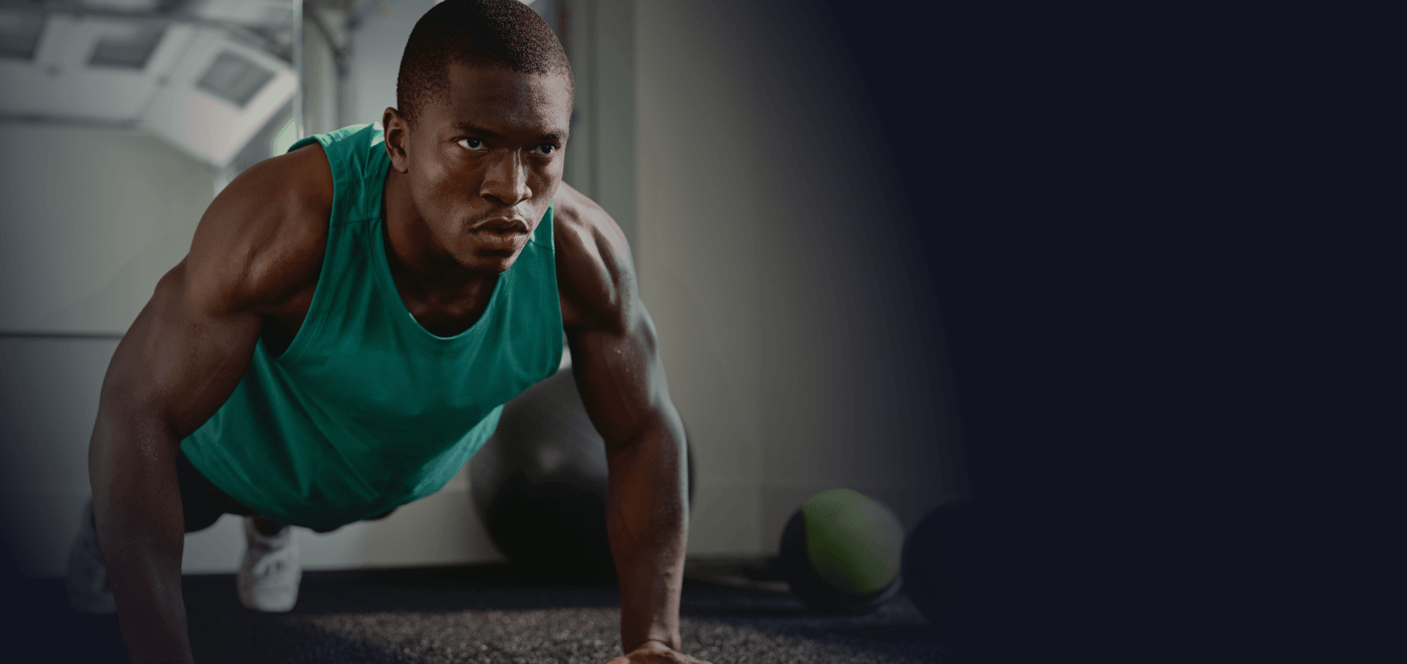 Man doing a push up Man doing a push up