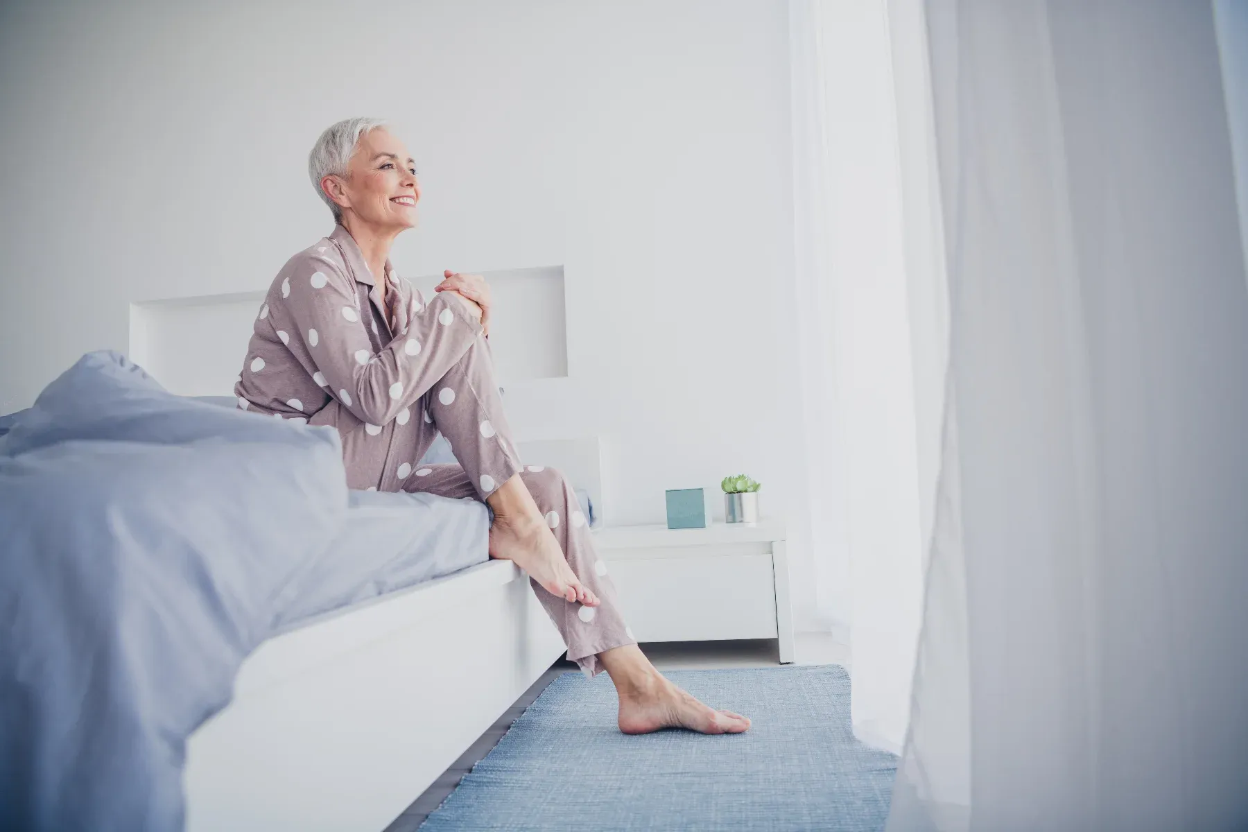 Wearing pajamas for night sweats