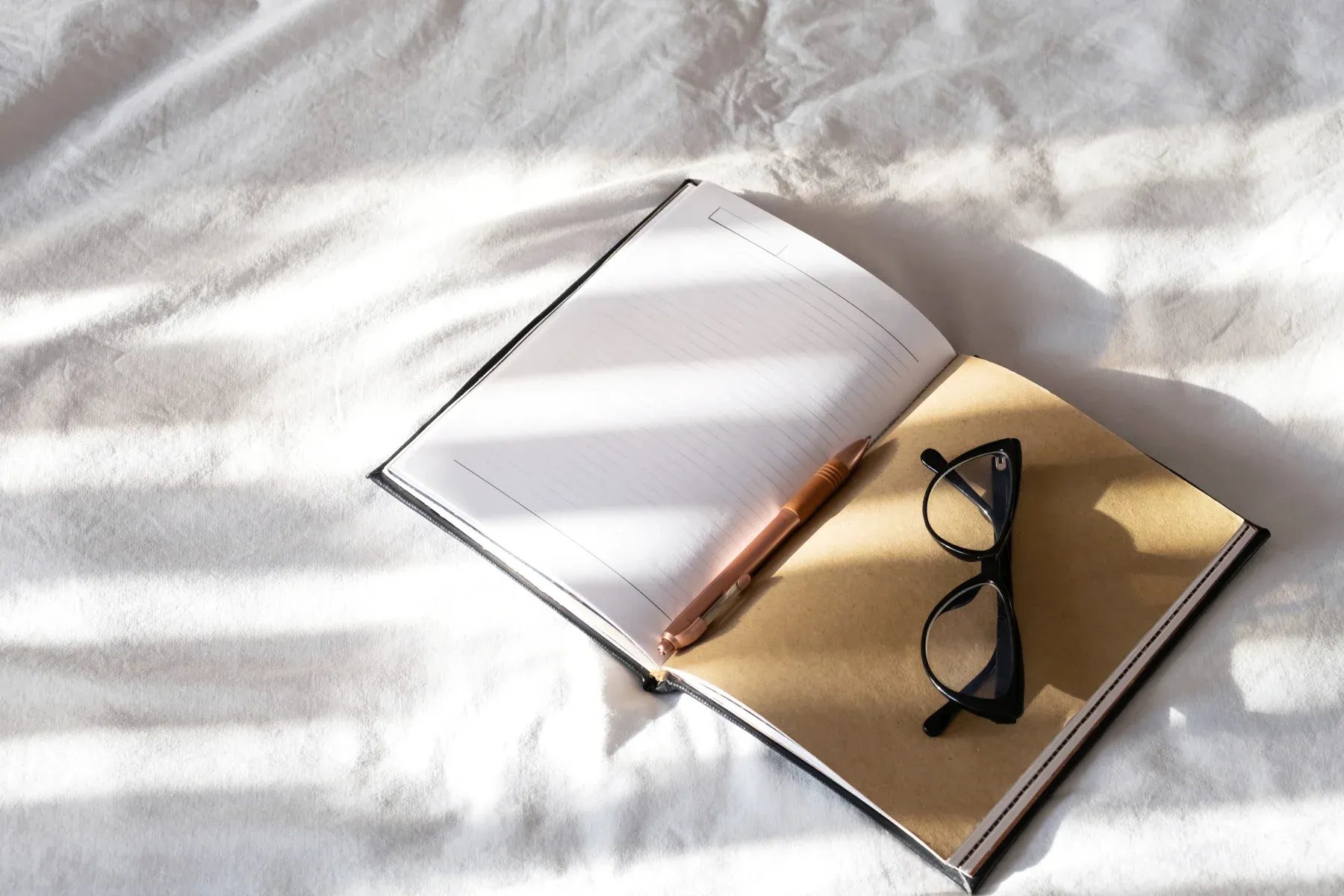 Bed journal on a bed