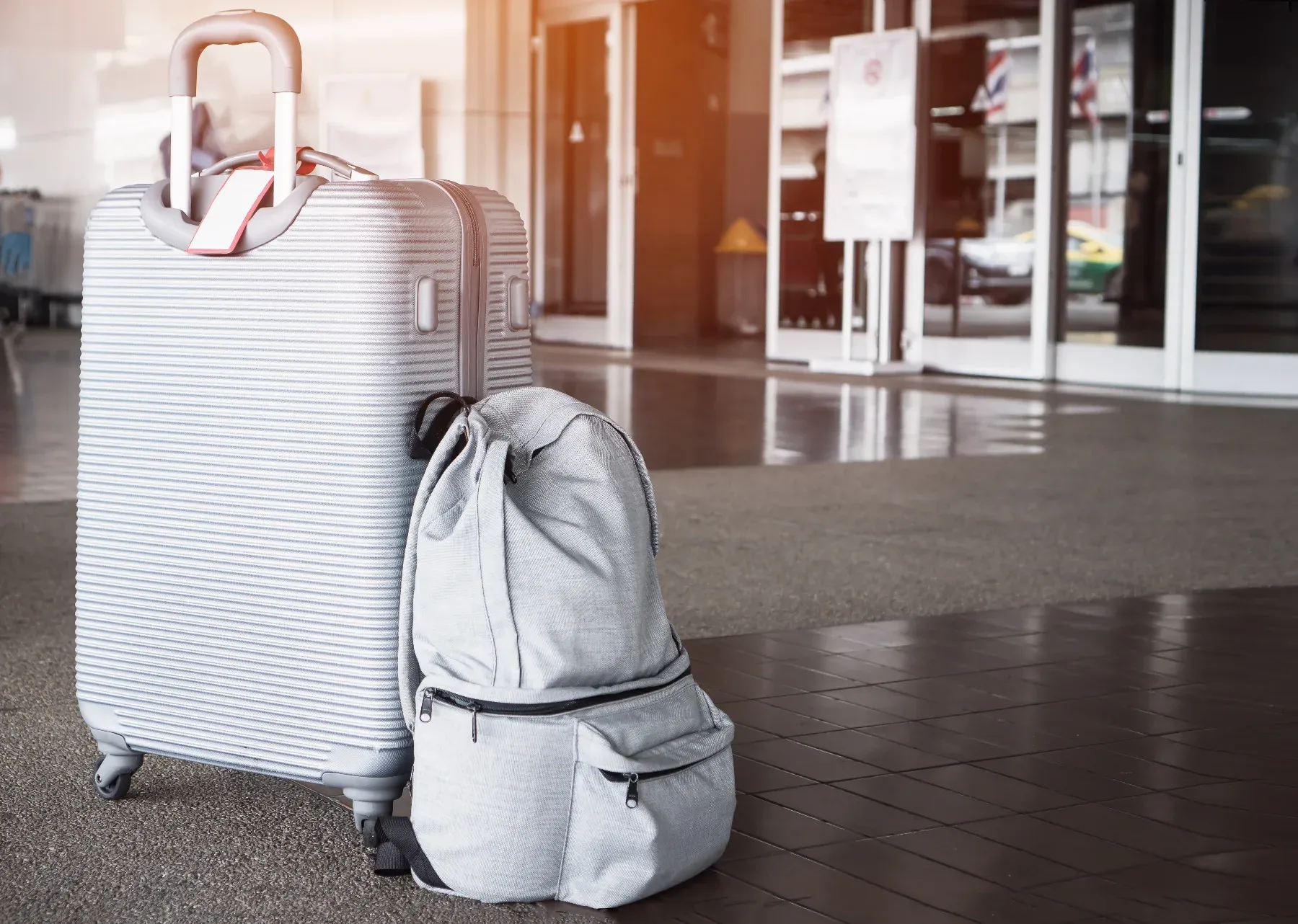 Suitcases in airport
