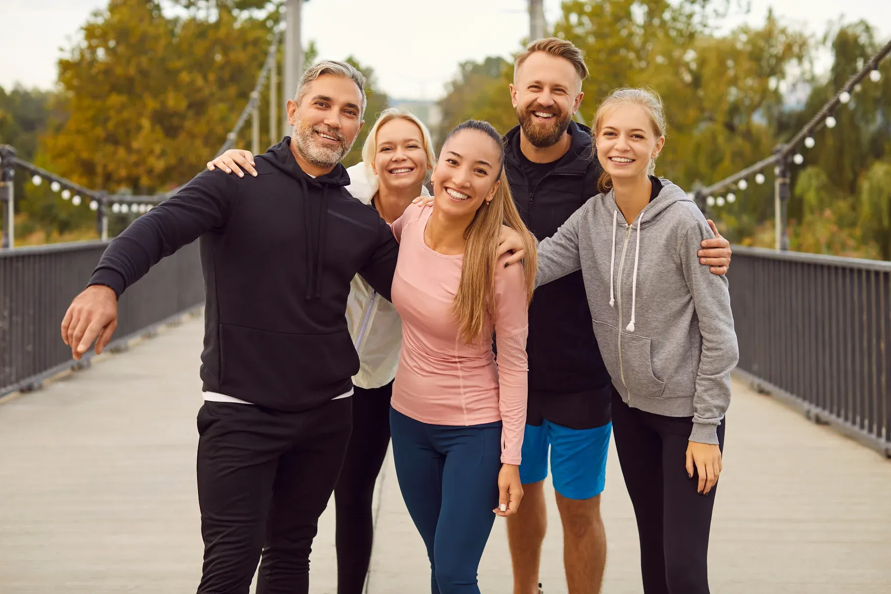 group of friends enjoying the outdoors