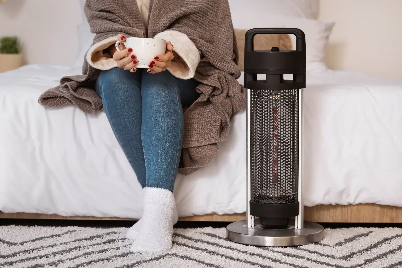 Staying warm with a portable space heater