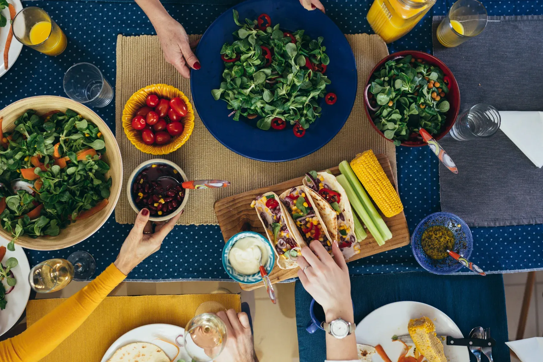 Eating a nutritious and balanced diet