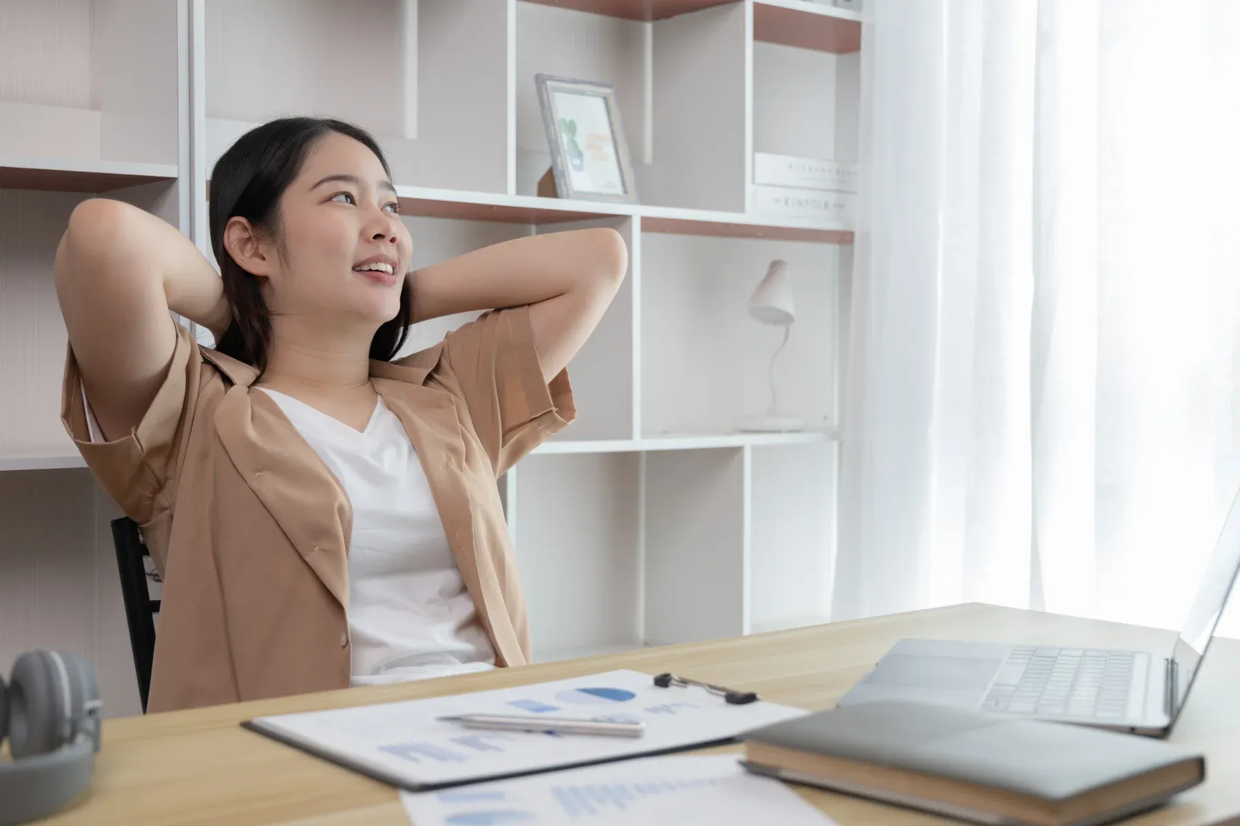 Taking a relaxing break to prevent stress