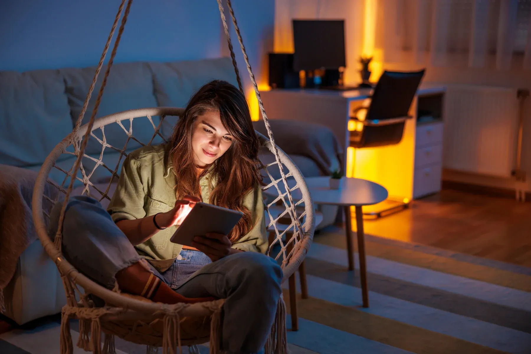 blue light from e-reader