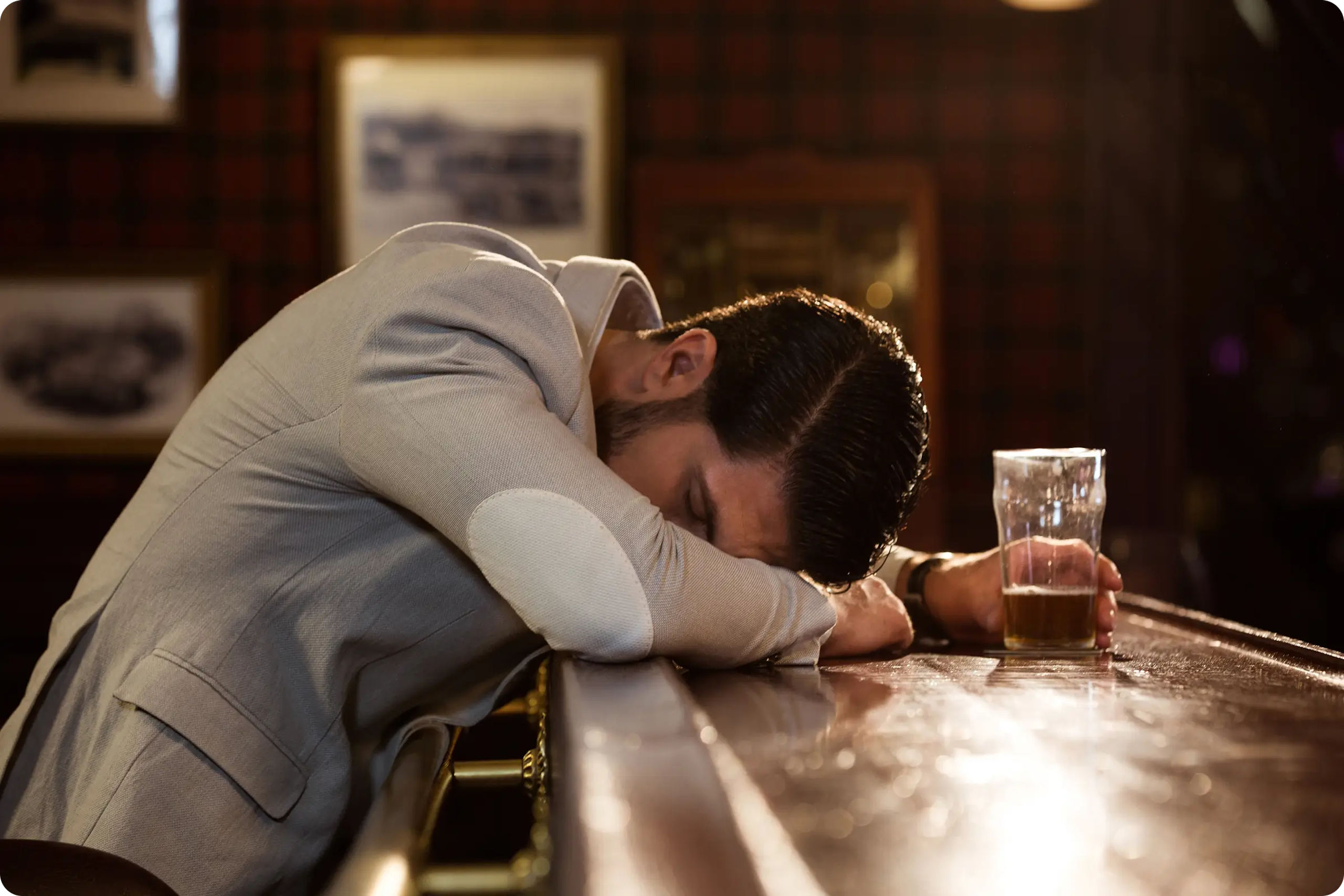 Man drinking alcohol
