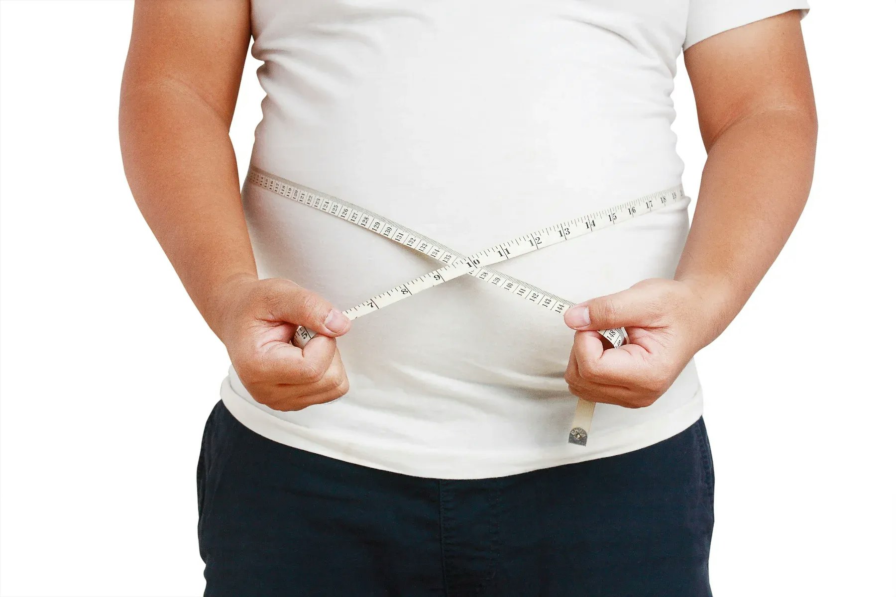 Person Measuring Waist Person Measuring Waist