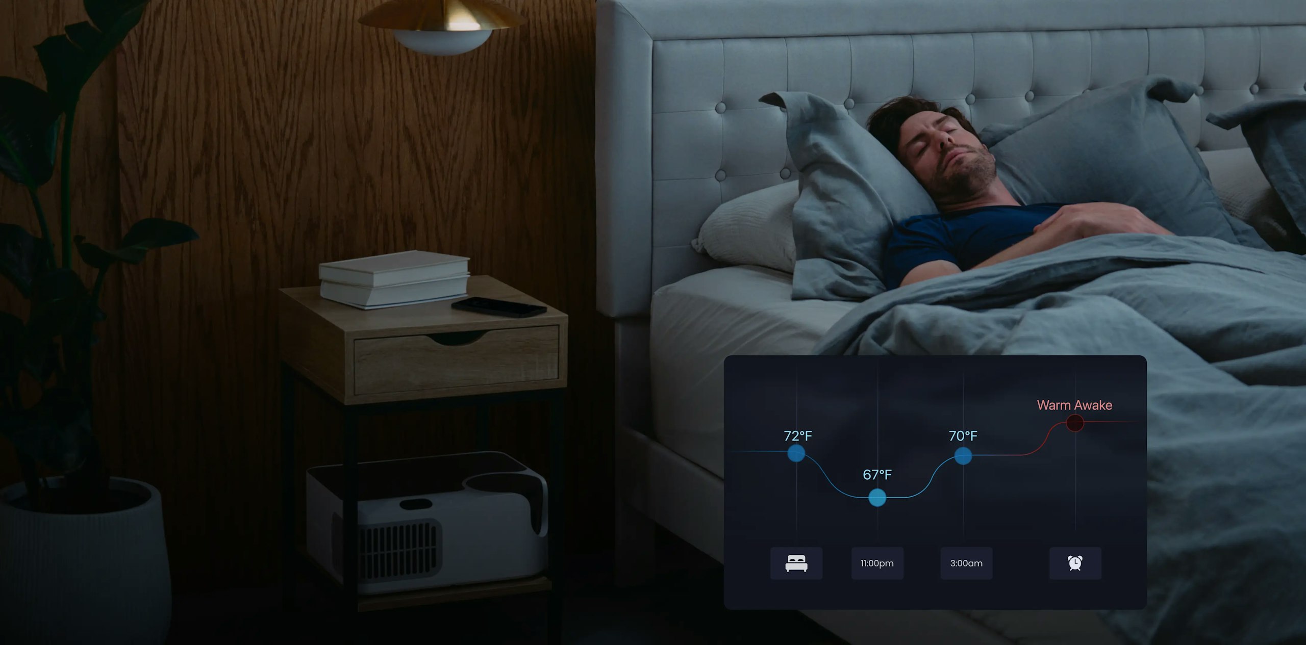 Chilipad Dock Pro app-controlled sleep schedule adjusting bed temperature throughout the night Chilipad Dock Pro app-controlled sleep schedule adjusting bed temperature throughout the night