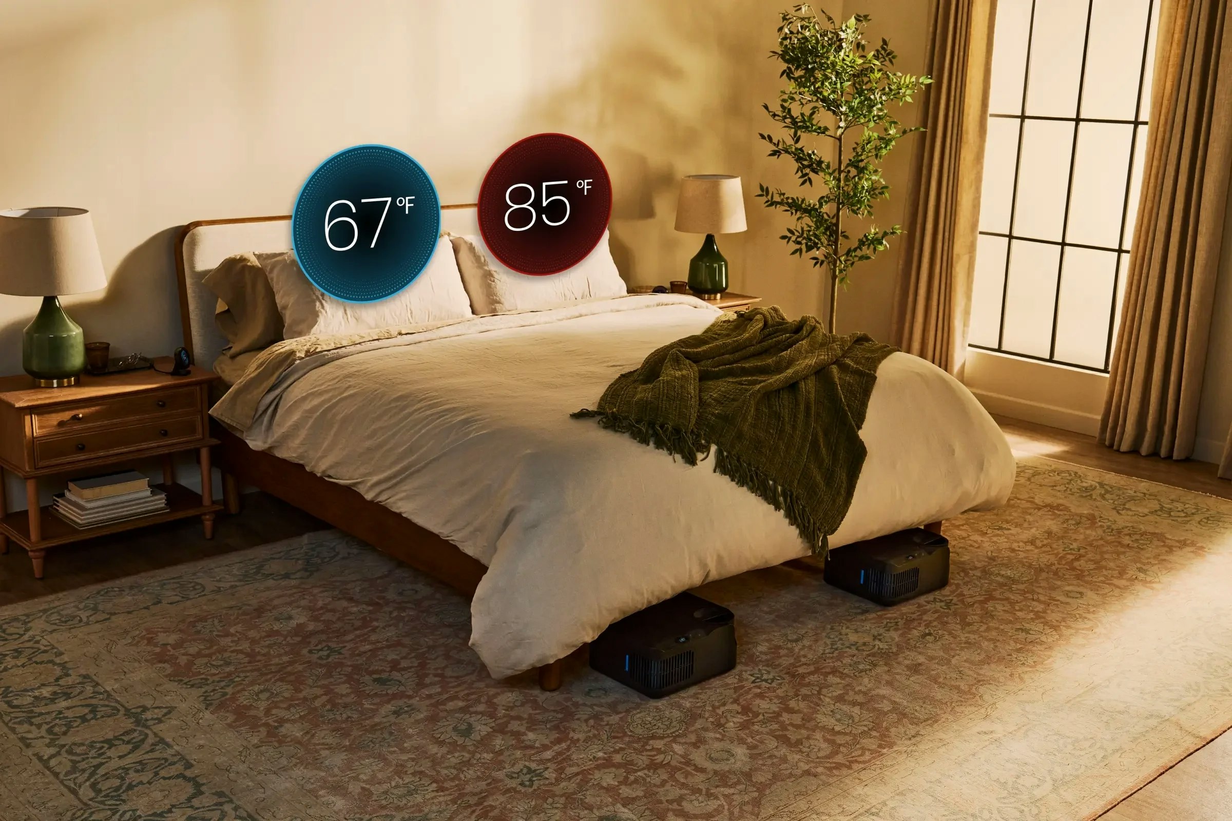 Chilipad dual zone temp control Chilipad dual temperature mattress topper