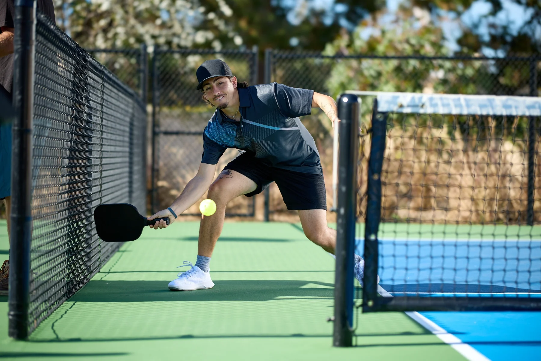 man playing pickleball with reaction time