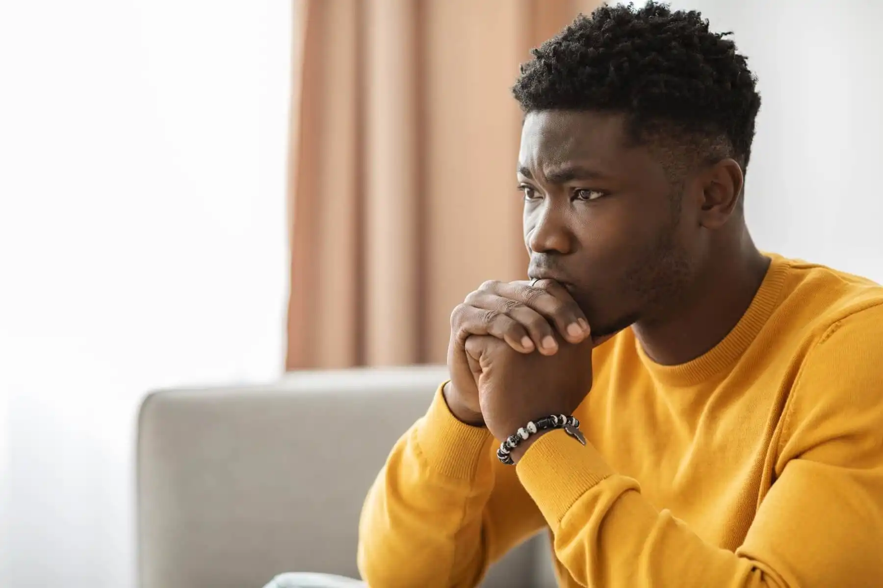 young adult feeling stressed