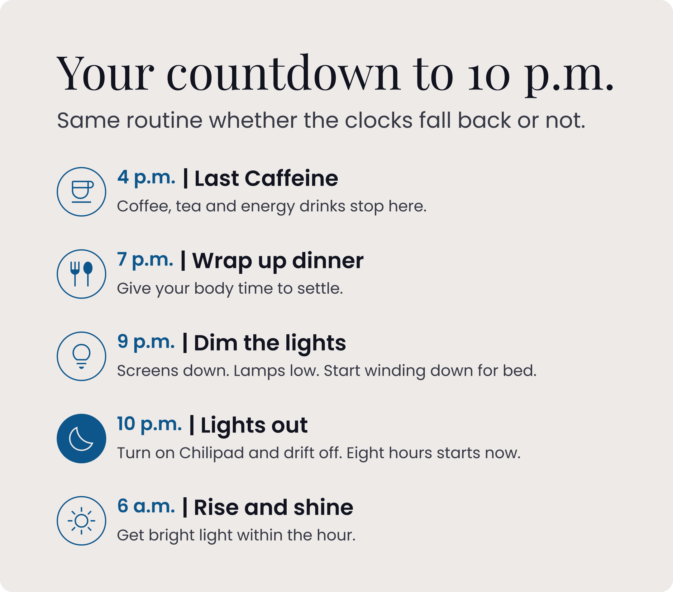 sleep schedule when time falls back