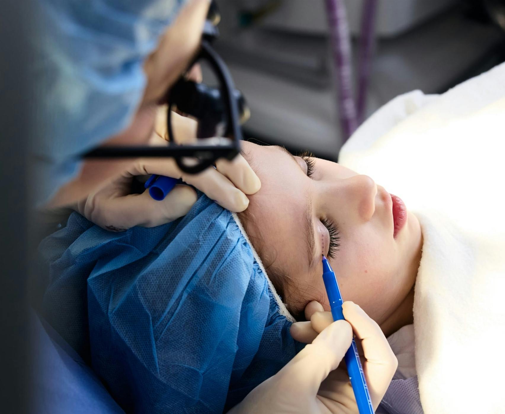 Patient getting a procedure